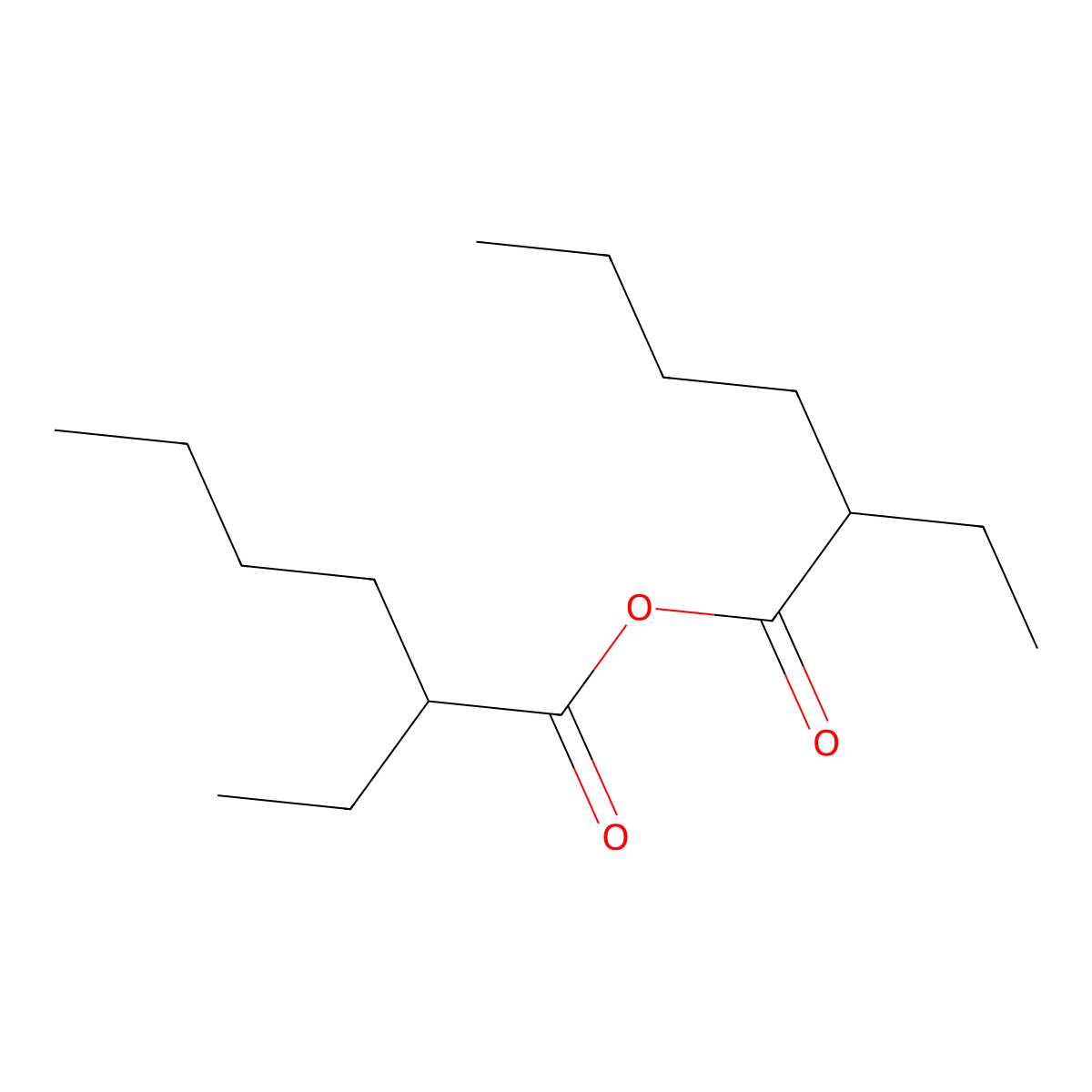 Hexanoic acid, 2-ethyl-, 1,1'-anhydride molecular structure, CAS 36765-89-6