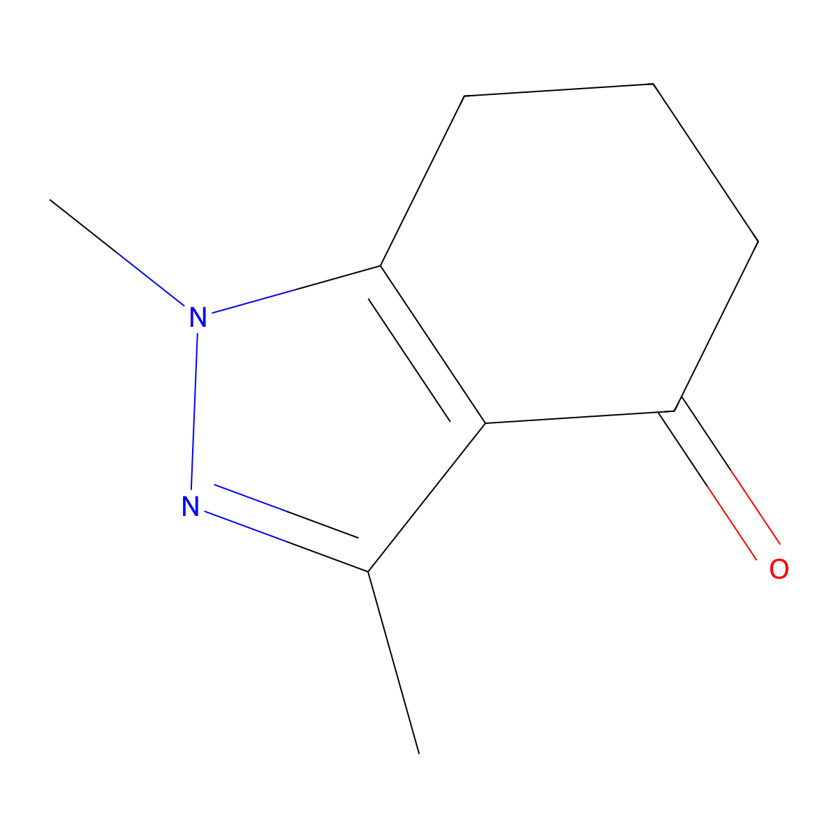 1,3-dimethyl-4,5,6,7-tetrahydro-1H-indazol-4-one molecular structure, CAS 36767-45-0