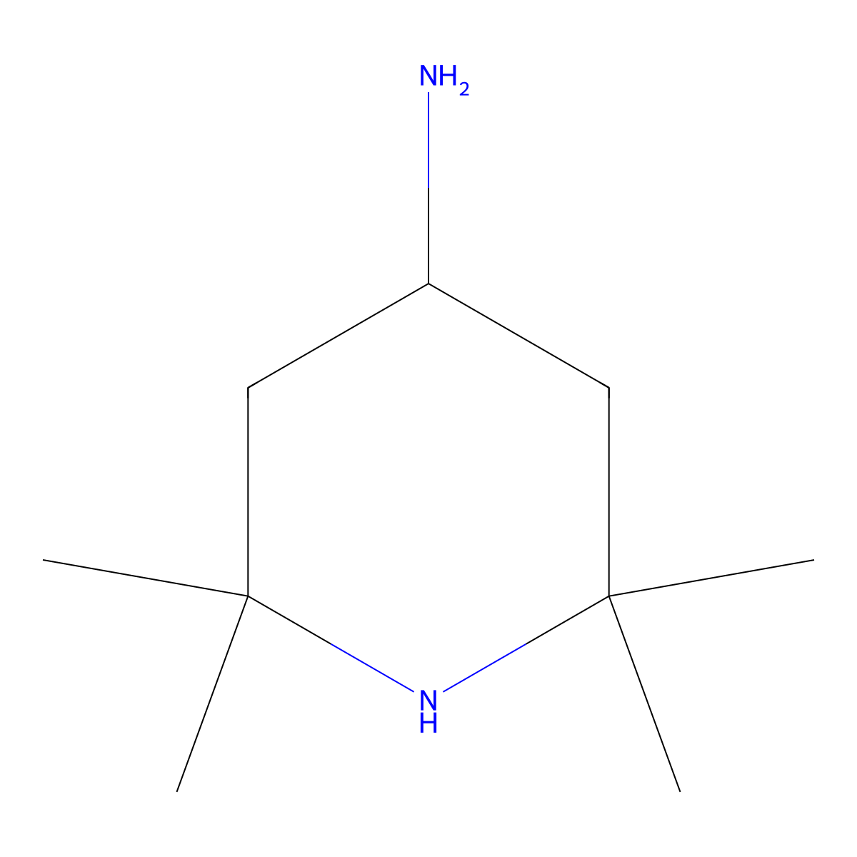 4-Amino-2,2,6,6-tetramethylpiperidine molecular structure, CAS 36768-62-4