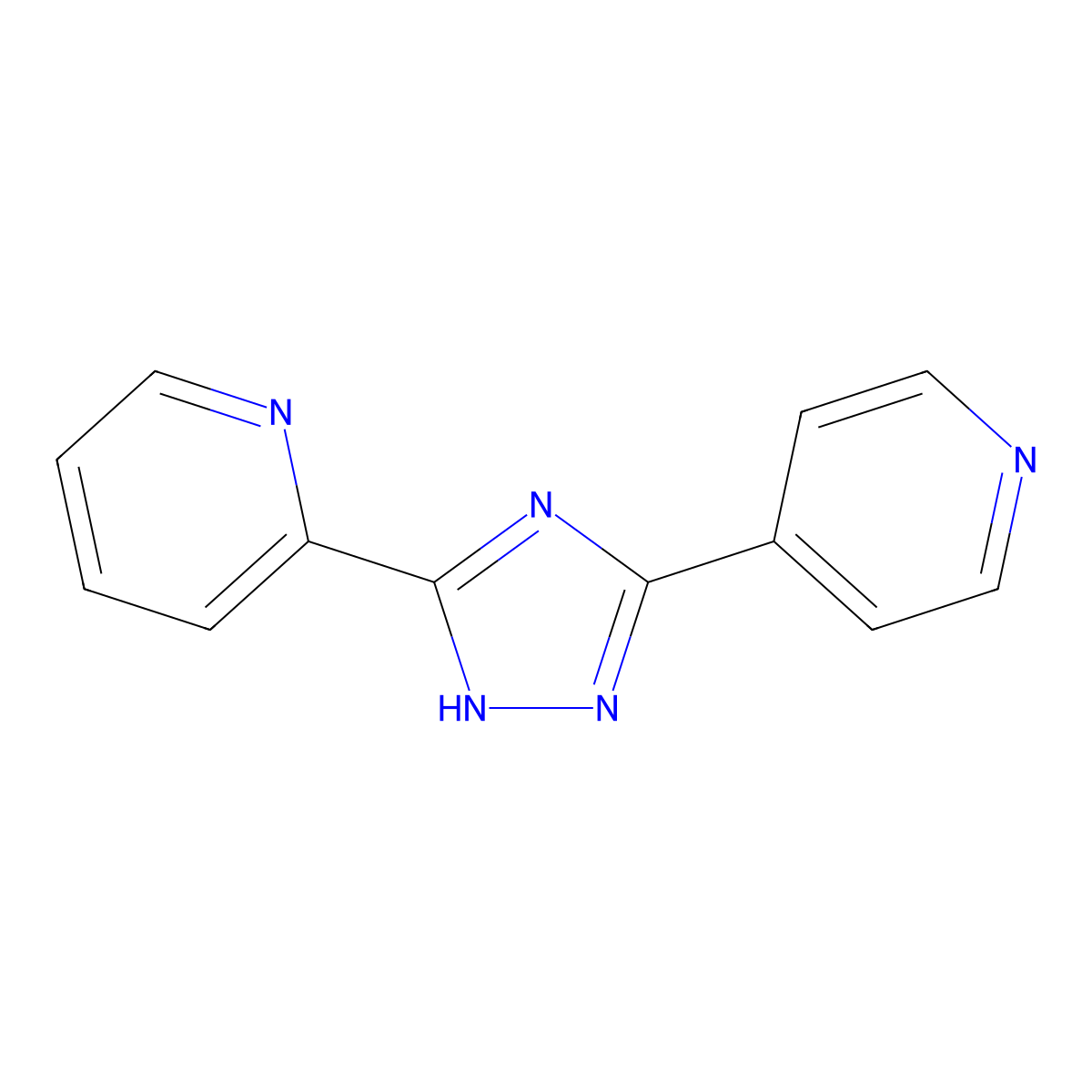 2-(3-(Pyridin-4-yl)-1H-1,2,4-triazol-5-yl)pyridine molecular structure, CAS 36770-50-0