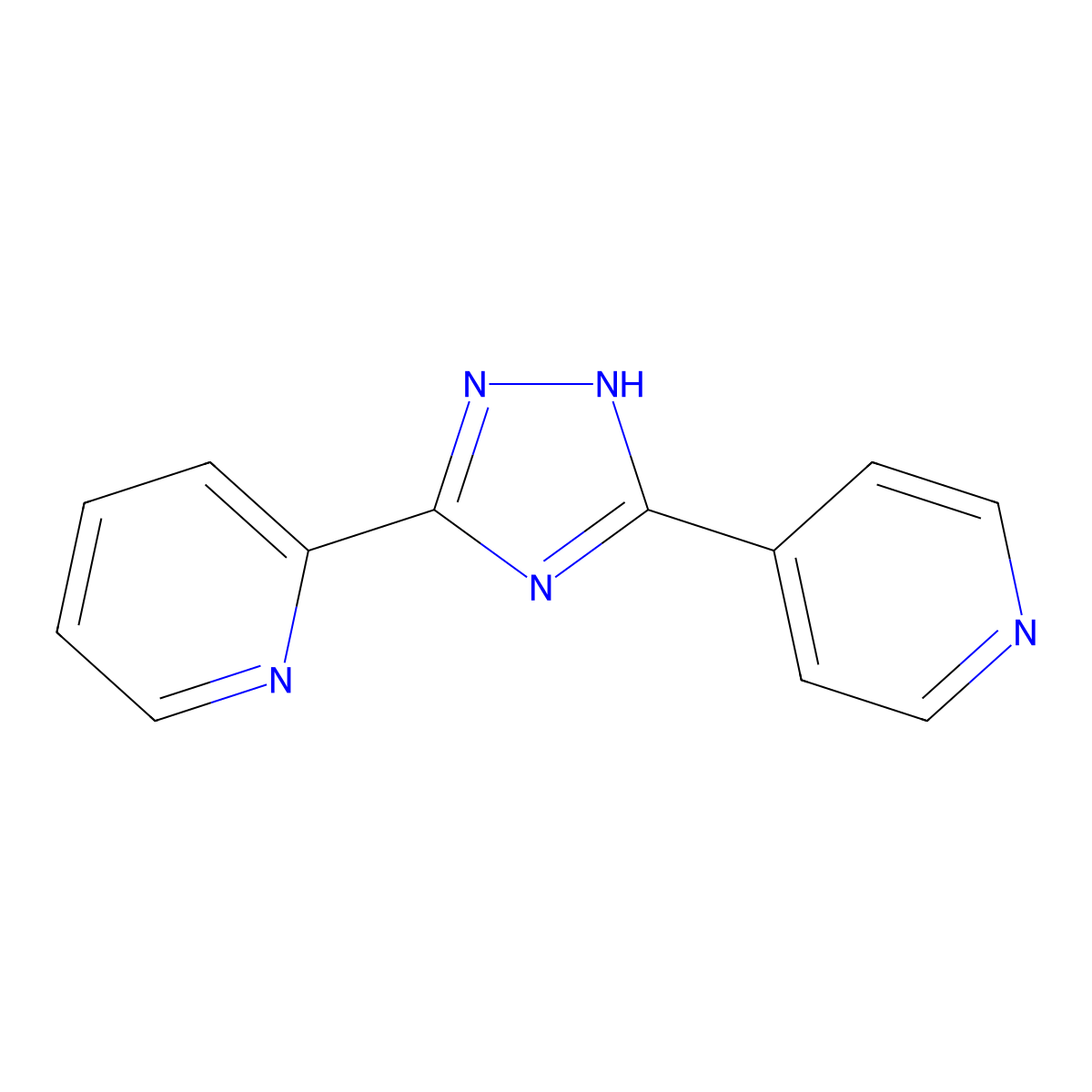 2-(3-(Pyridin-4-yl)-1H-1,2,4-triazol-5-yl)pyridine molecular structure, CAS 36770-50-0
