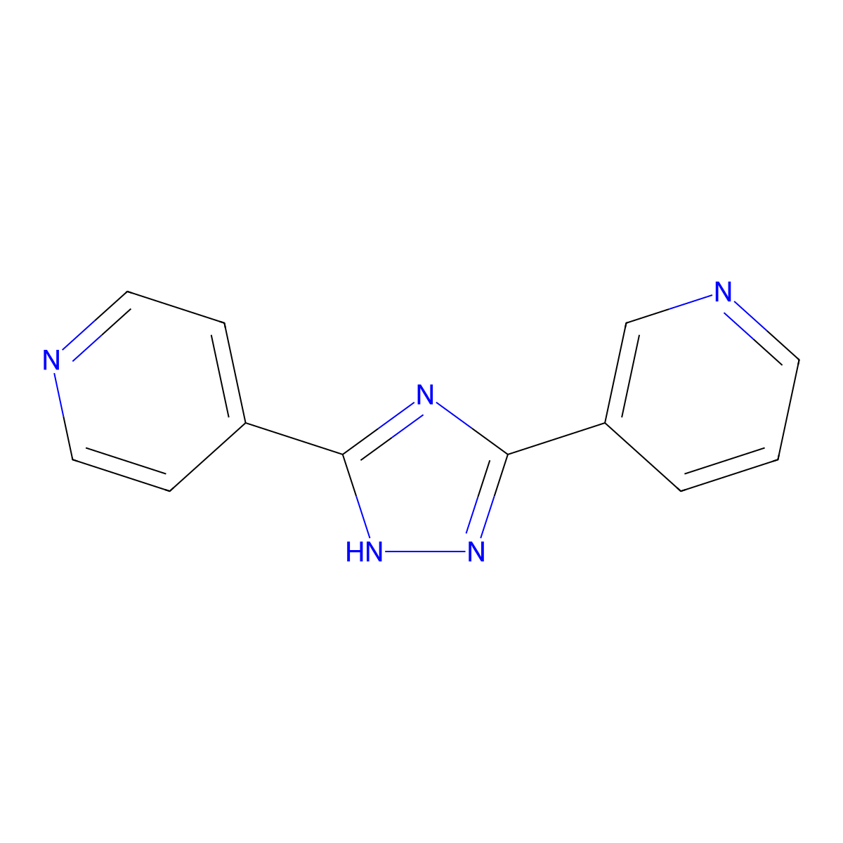 3-[3-(4-Pyridinyl)-1H-1,2,4-triazol-5-yl]pyridine molecular structure, CAS 36770-51-1