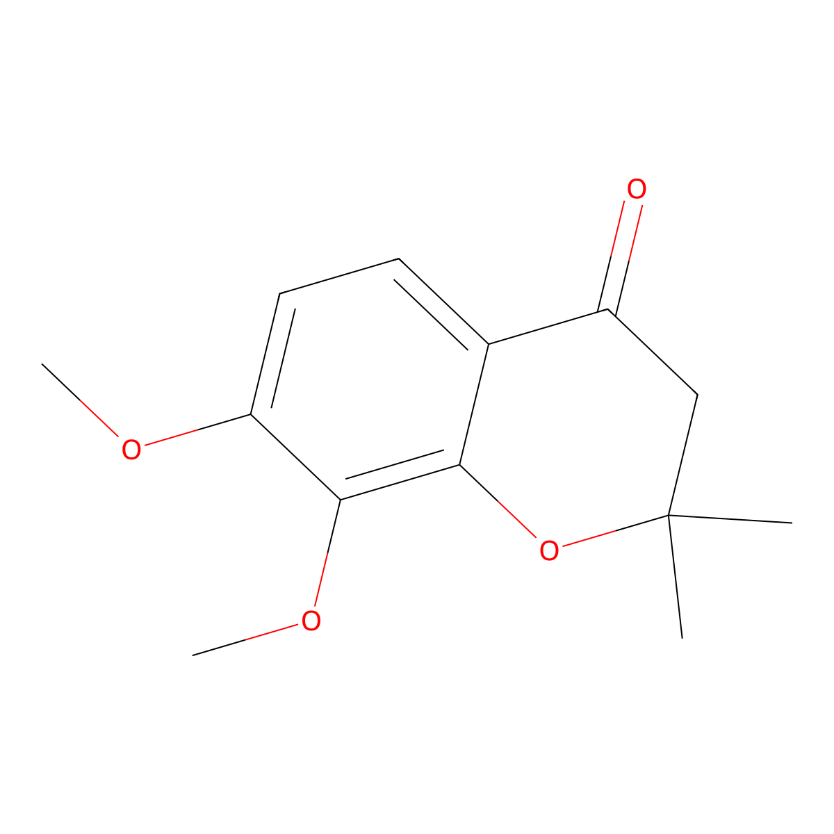 7,8-dimethoxy-2,2-dimethyl-3,4-dihydro-2H-1-benzopyran-4-one molecular structure, CAS 36772-91-5