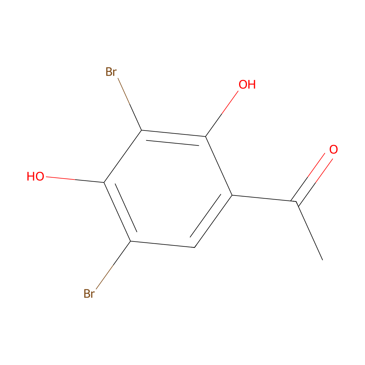 2,6-Dibromo-4-acetylresorcinol molecular structure, CAS 36772-98-2