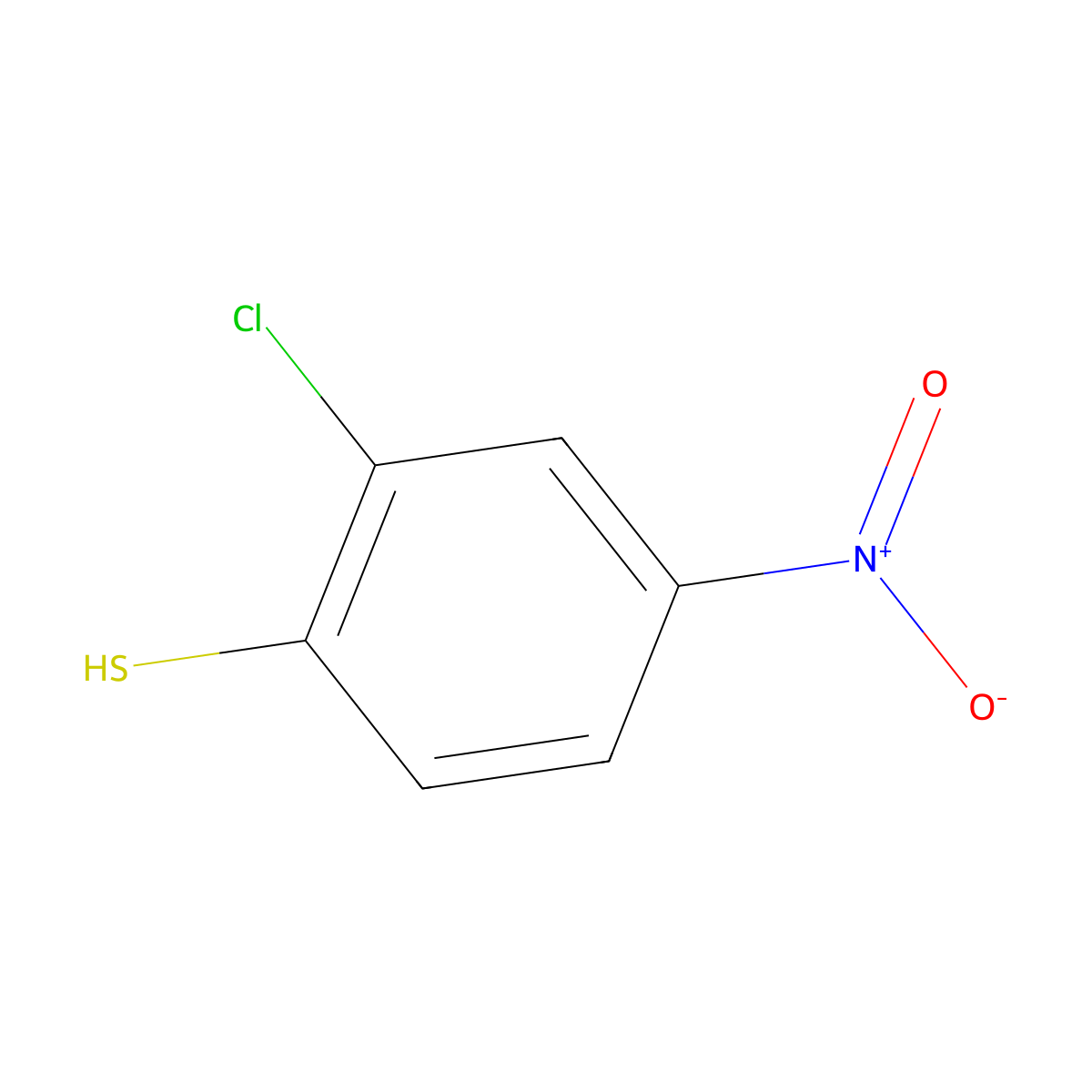 2-Chloro-4-nitrobenzene-1-thiol molecular structure, CAS 36776-29-1