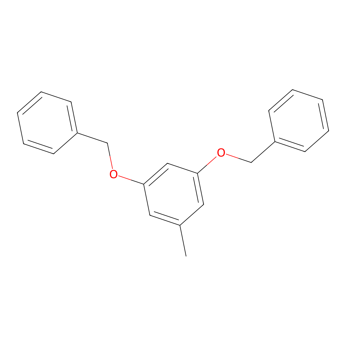 (((5-Methyl-1,3-phenylene)bis(oxy))bis(methylene))dibenzene molecular structure, CAS 36776-43-9
