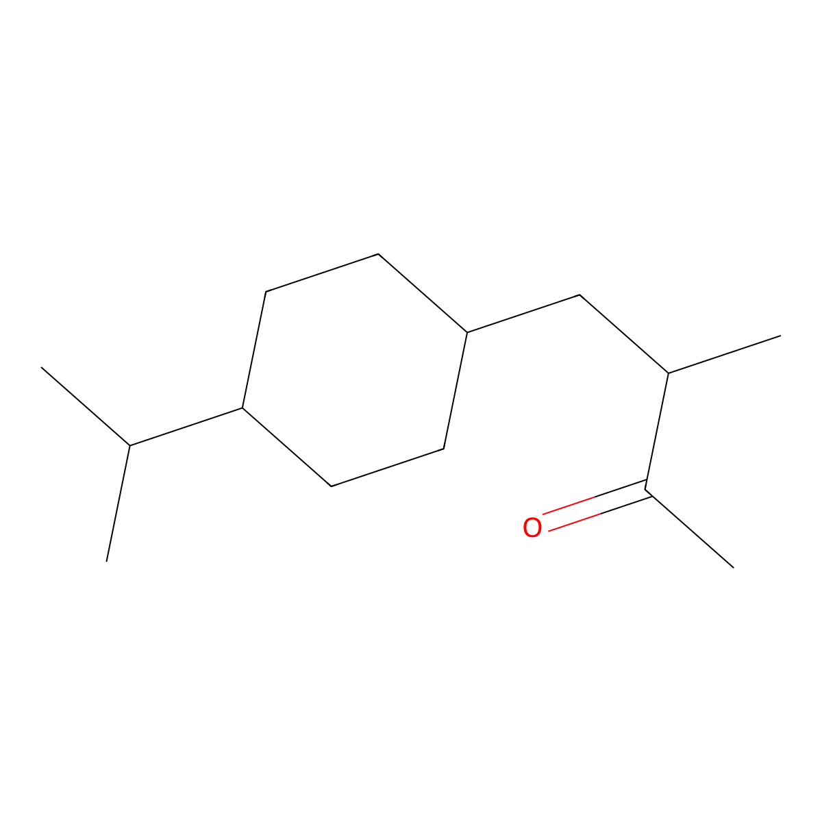 2-Butanone, 3-methyl-4-(4-(1-methylethyl)cyclohexyl)- molecular structure, CAS 36779-84-7