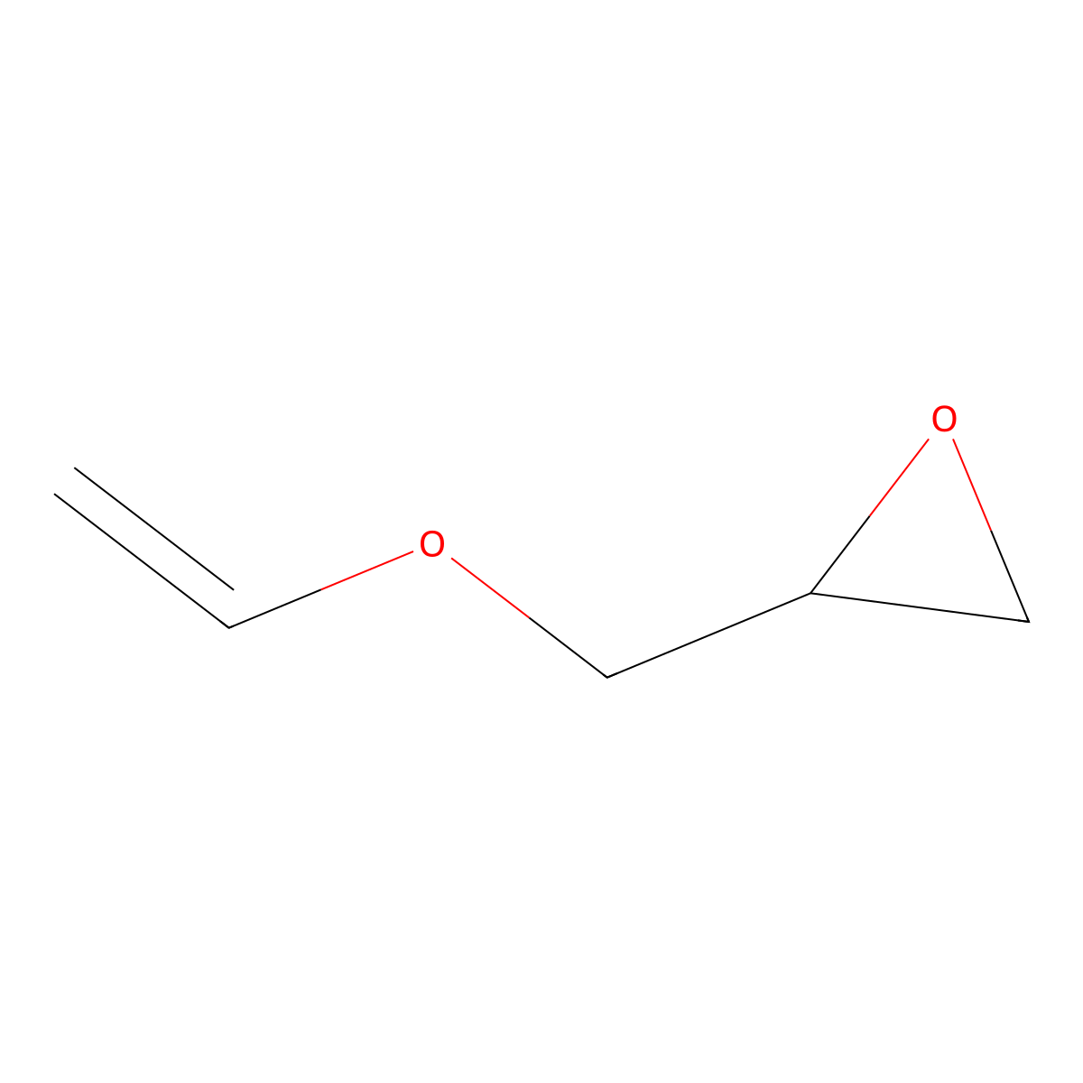 ((Vinyloxy)methyl)oxirane molecular structure, CAS 3678-15-7