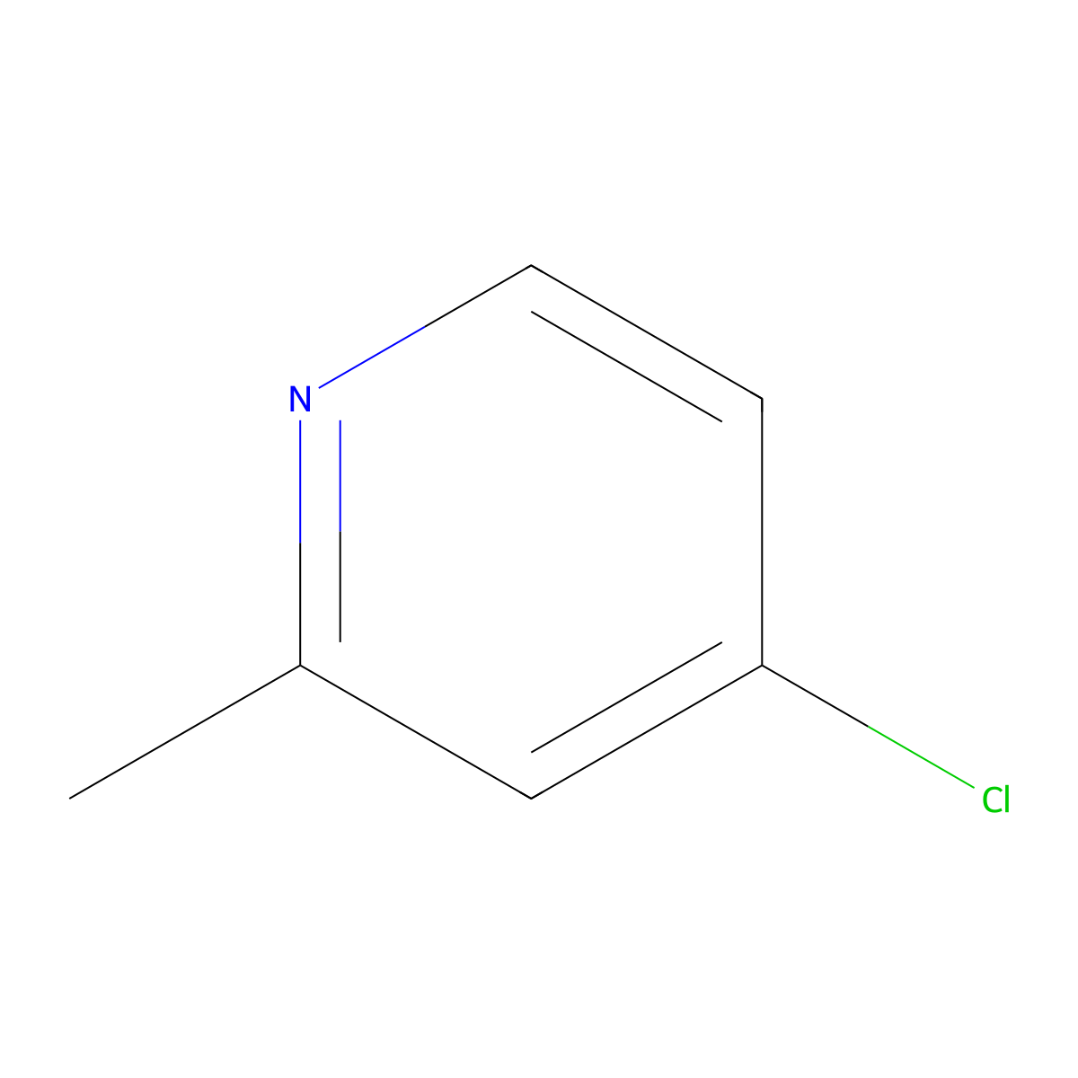 4-Chloro-2-methylpyridine molecular structure, CAS 3678-63-5