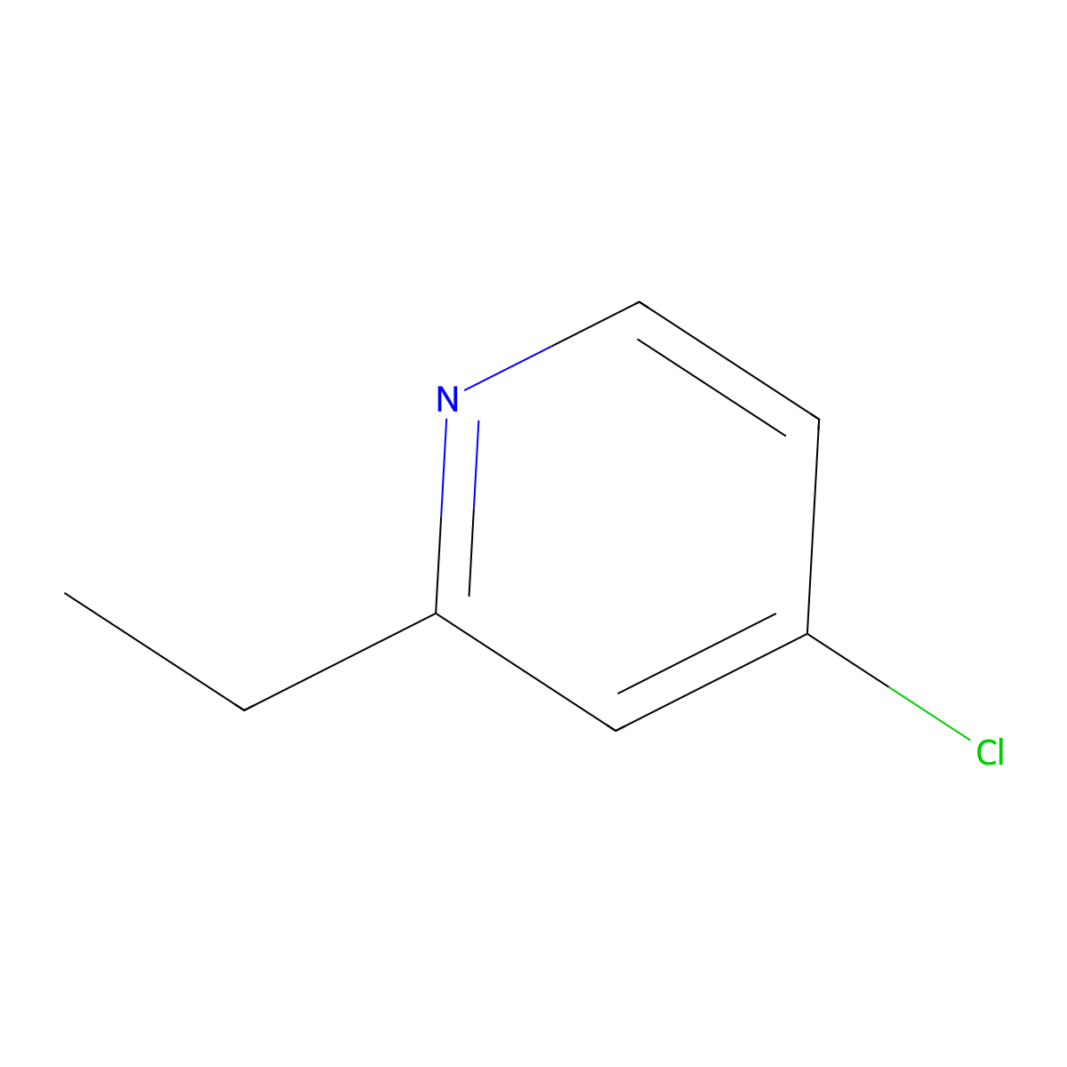 4-Chloro-2-ethylpyridine molecular structure, CAS 3678-65-7