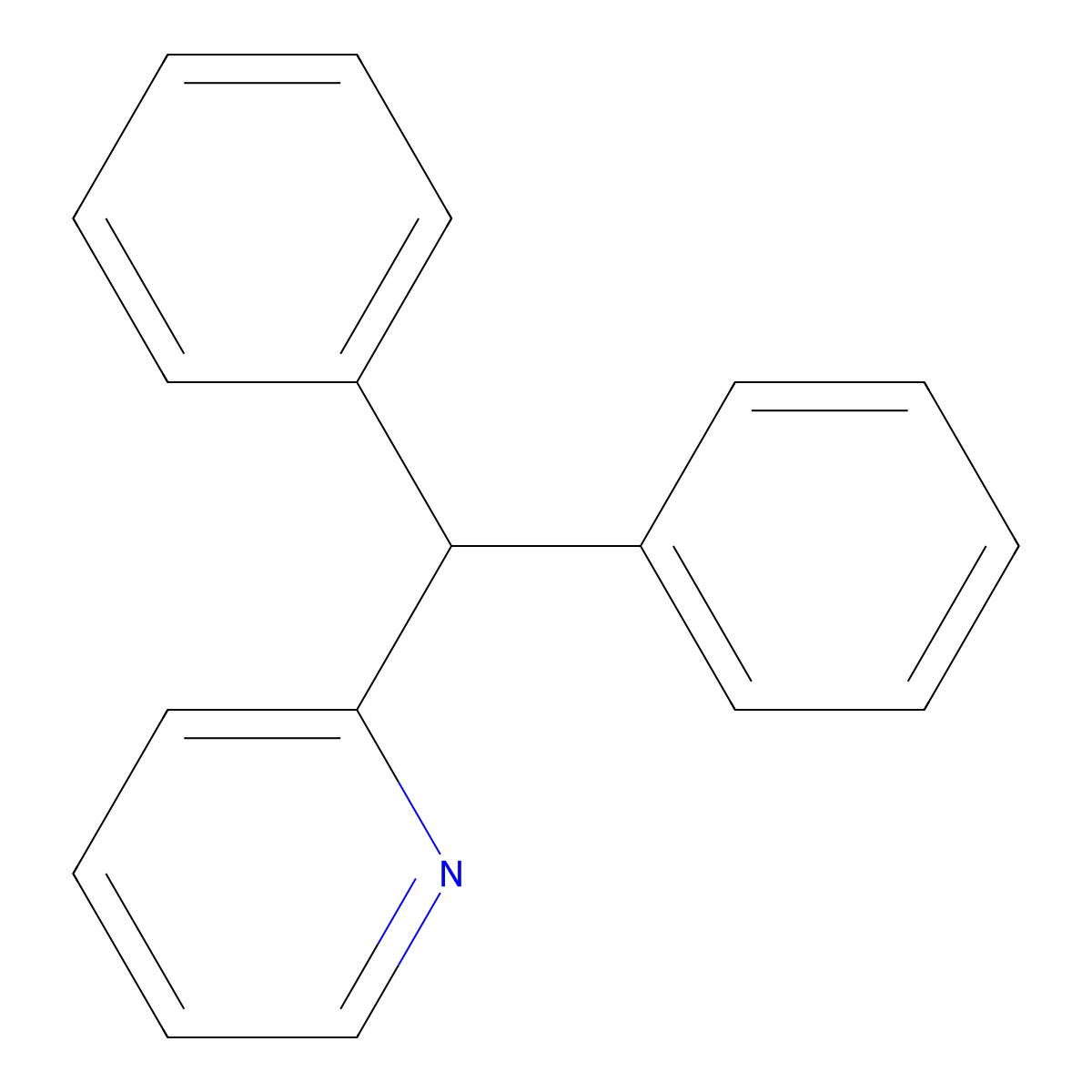 2-Benzhydrylpyridine molecular structure, CAS 3678-70-4