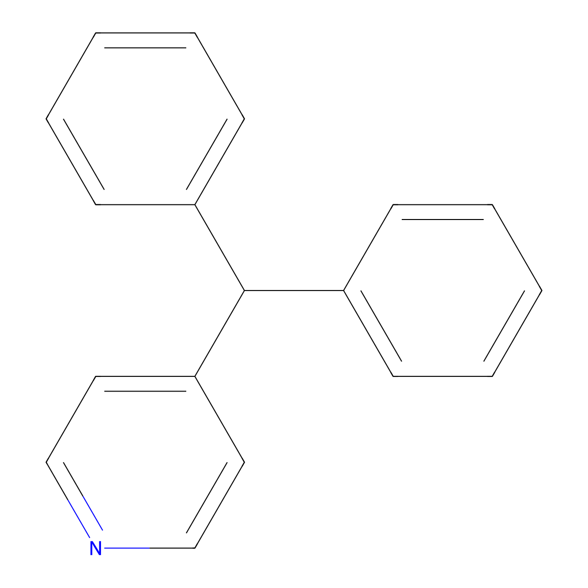 4-Benzhydrylpyridine molecular structure, CAS 3678-72-6