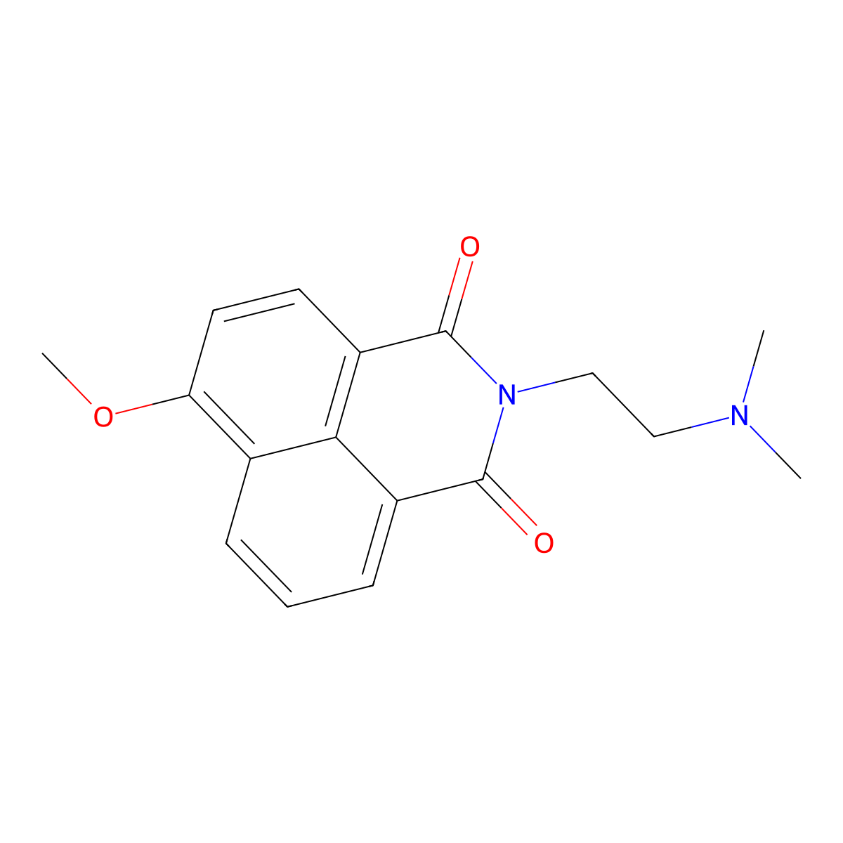 2-(2-(Dimethylamino)ethyl)-6-methoxy-1H-benzo[de]isoquinoline-1,3(2H)-dione molecular structure, CAS 36780-21-9