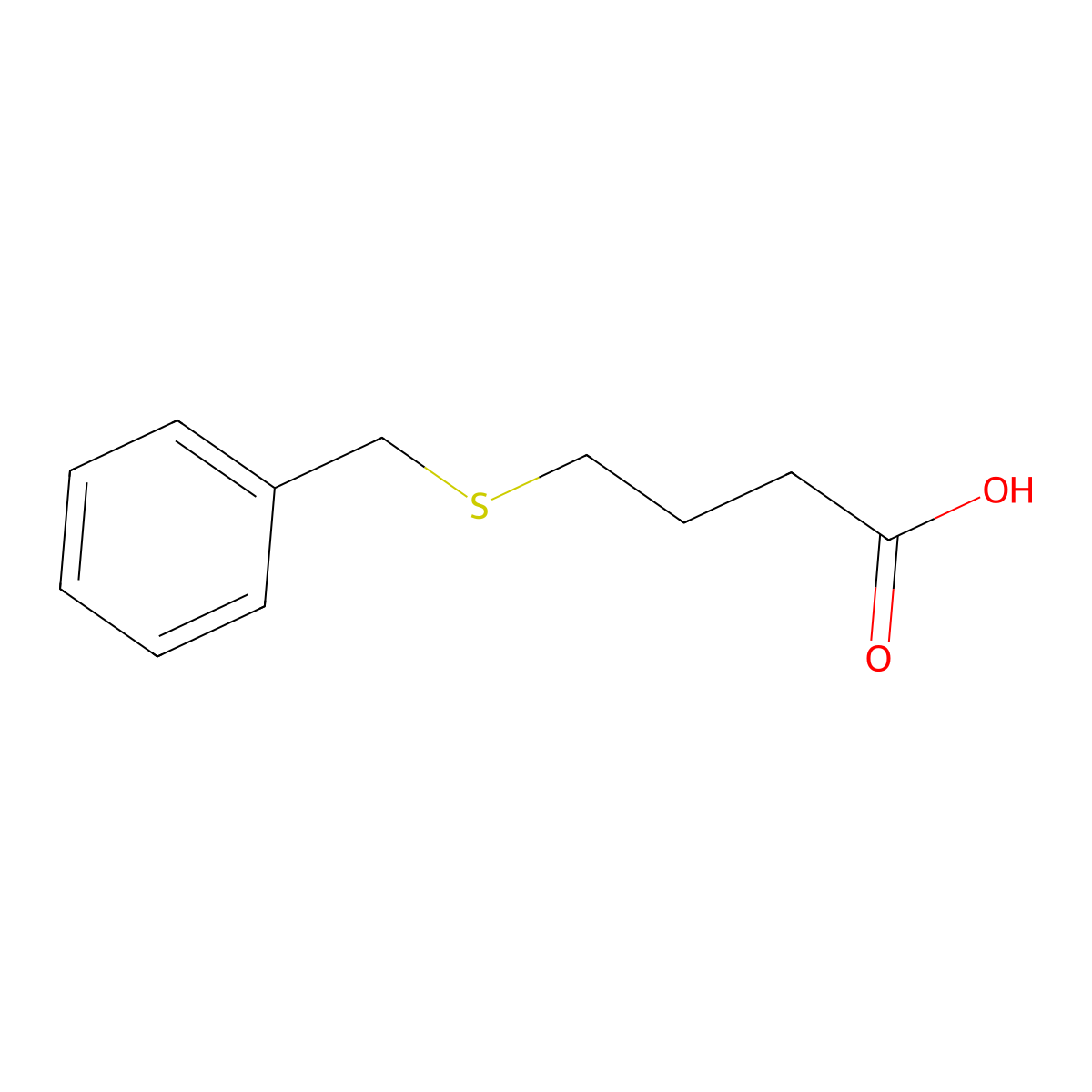 4-(Benzylthio)butanoic acid molecular structure, CAS 3679-50-3