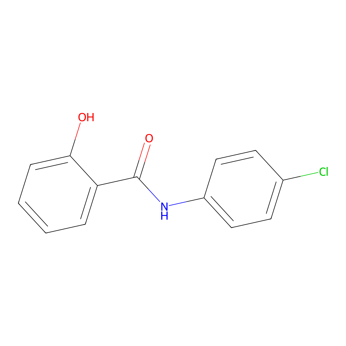 Benzamide, N-(4-chlorophenyl)-2-hydroxy- molecular structure, CAS 3679-63-8
