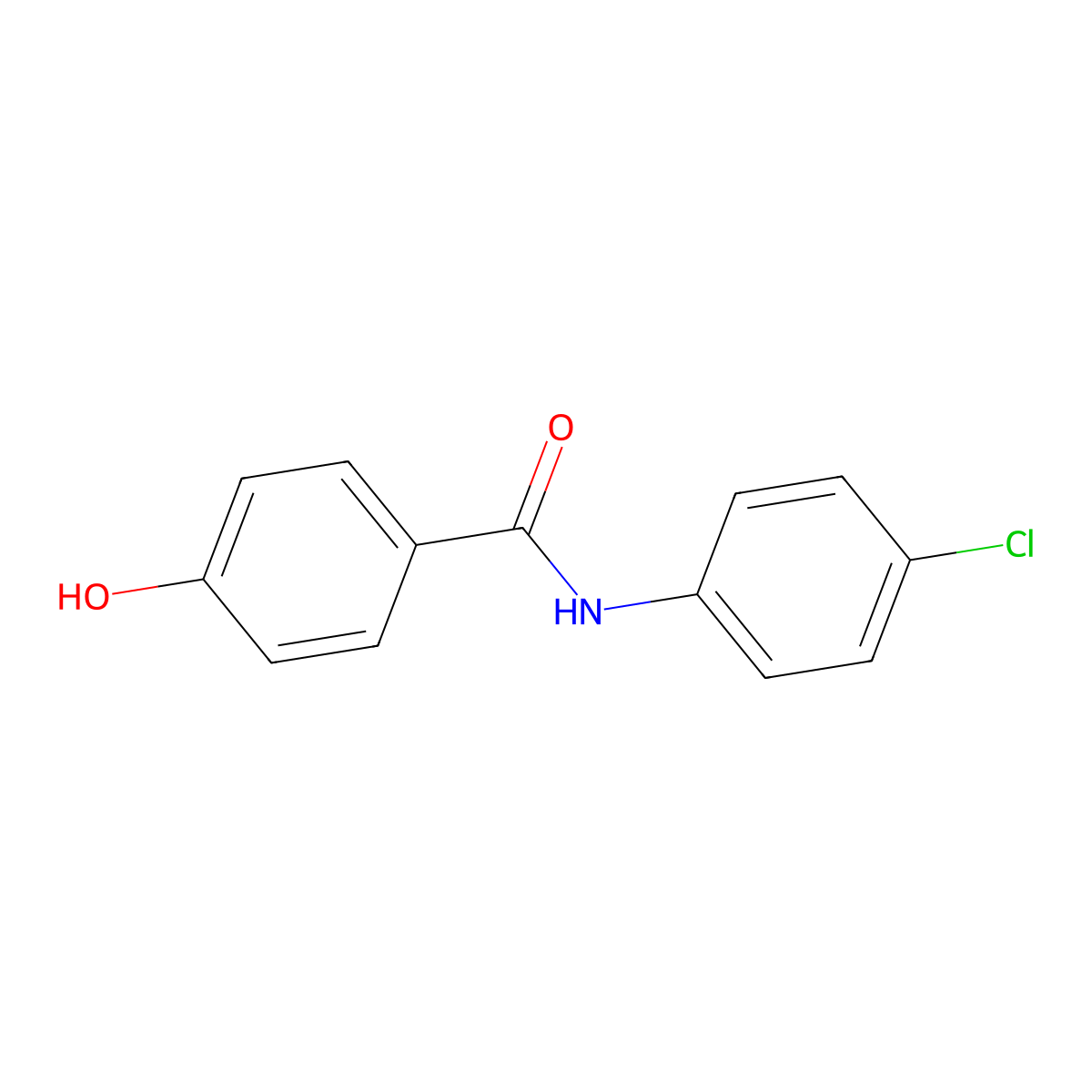 N-(4-chlorophenyl)-4-hydroxybenzamide molecular structure, CAS 3679-68-3