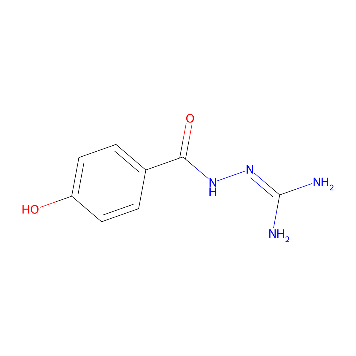 2-(4-Hydroxybenzoyl)hydrazinecarboximidamide molecular structure, CAS 3679-94-5