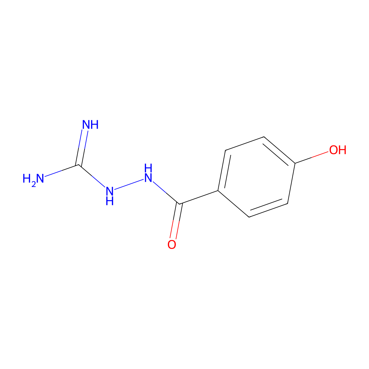 2-(4-Hydroxybenzoyl)hydrazinecarboximidamide molecular structure, CAS 3679-94-5