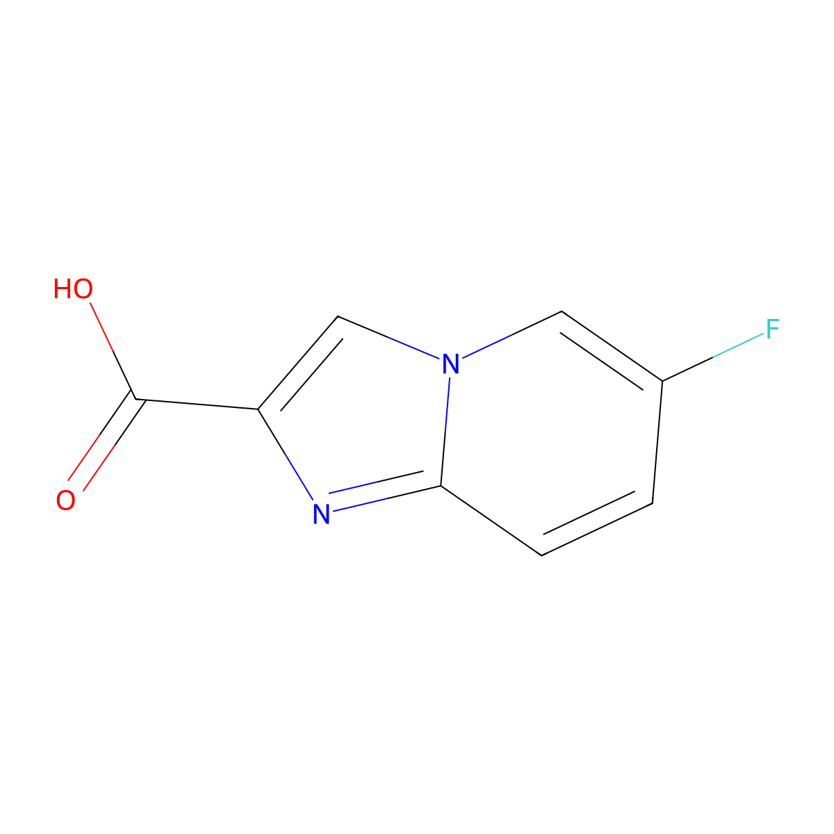 6-Fluoroimidazo[1,2-a]pyridine-2-carboxylic acid molecular structure, CAS 367900-94-5