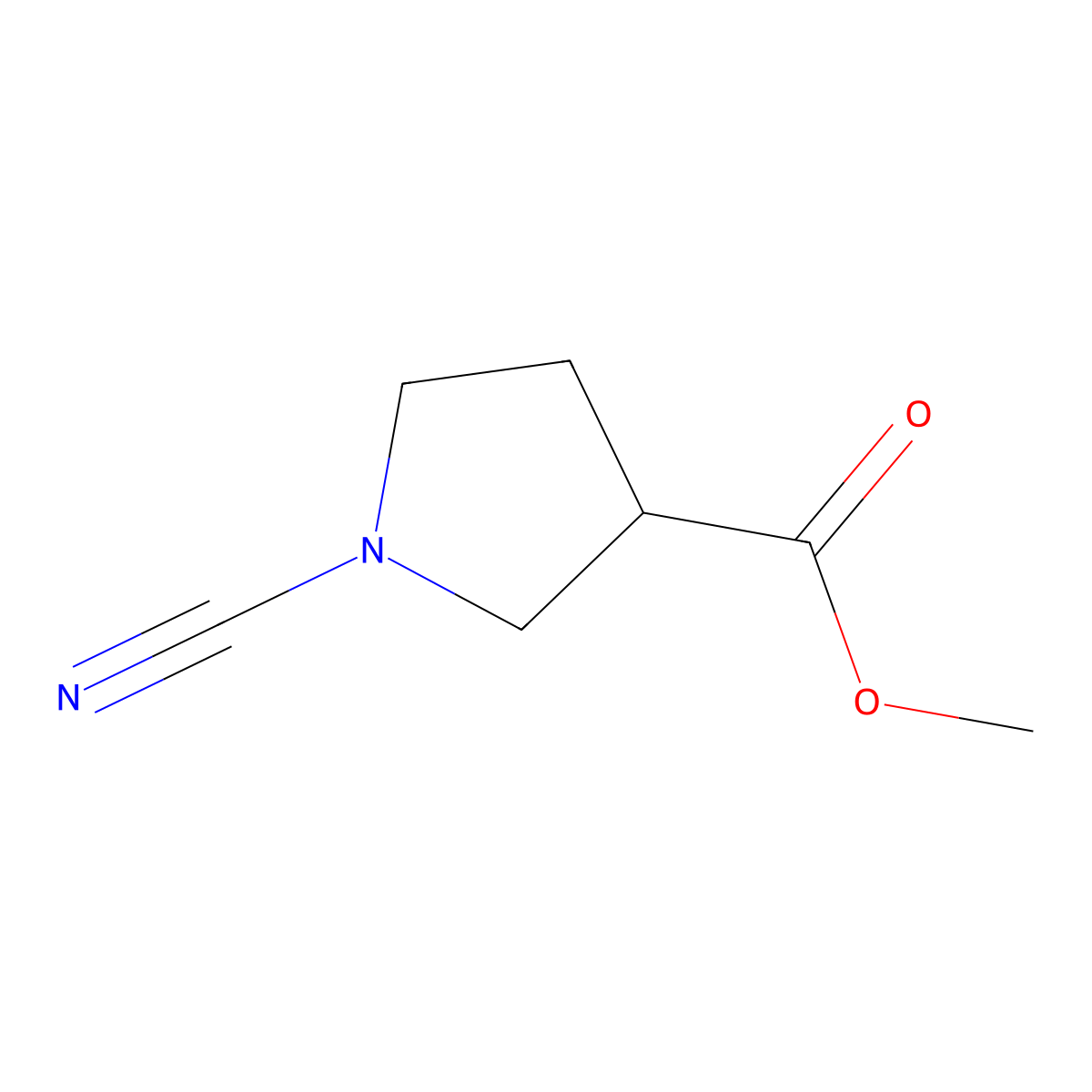 Methyl 1-cyanopyrrolidine-3-carboxylate molecular structure, CAS 367906-55-6