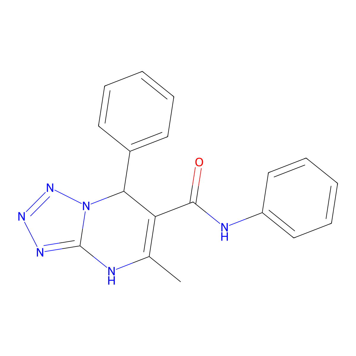 5-methyl-N,7-diphenyl-4,7-dihydrotetrazolo[1,5-a]pyrimidine-6-carboxamide molecular structure, CAS 367907-14-0