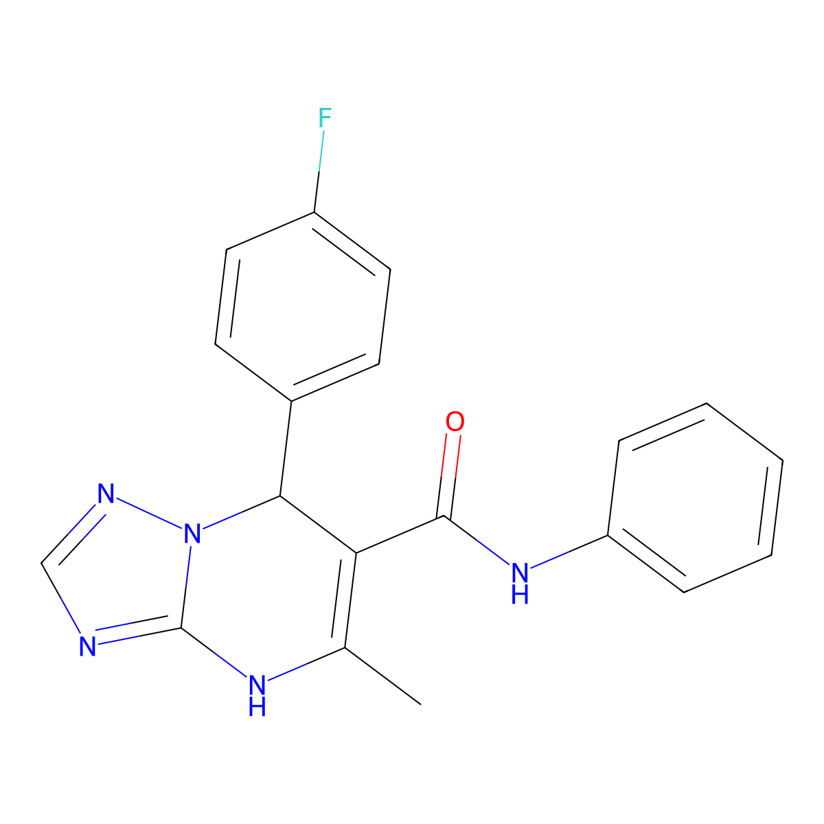 7-(4-fluorophenyl)-5-methyl-N-phenyl-4,7-dihydro-[1,2,4]triazolo[1,5-a]pyrimidine-6-carboxamide molecular structure, CAS 367907-34-4