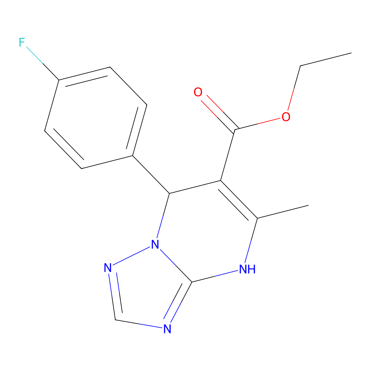 Ethyl 7-(4-fluorophenyl)-5-methyl-4,7-dihydro-[1,2,4]triazolo[1,5-a]pyrimidine-6-carboxylate molecular structure, CAS 367907-37-7