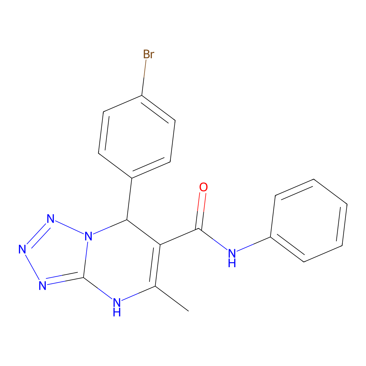 7-(4-bromophenyl)-5-methyl-N-phenyl-4,7-dihydrotetrazolo[1,5-a]pyrimidine-6-carboxamide molecular structure, CAS 367907-42-4