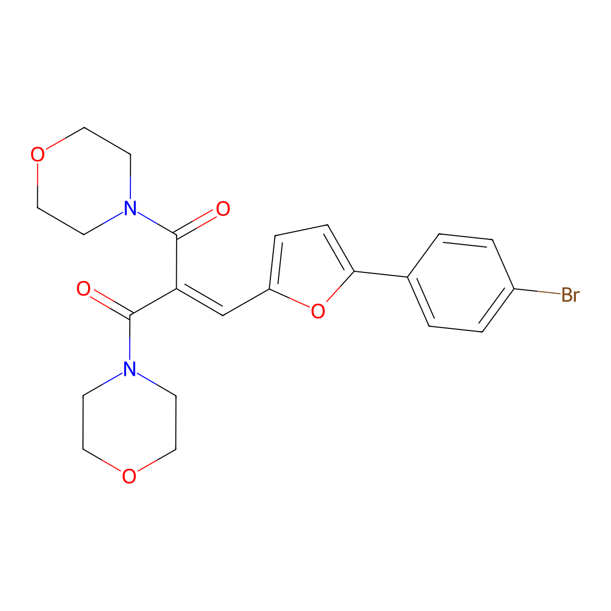 2-((5-(4-Bromophenyl)furan-2-yl)methylene)-1,3-dimorpholinopropane-1,3-dione molecular structure, CAS 367909-04-4