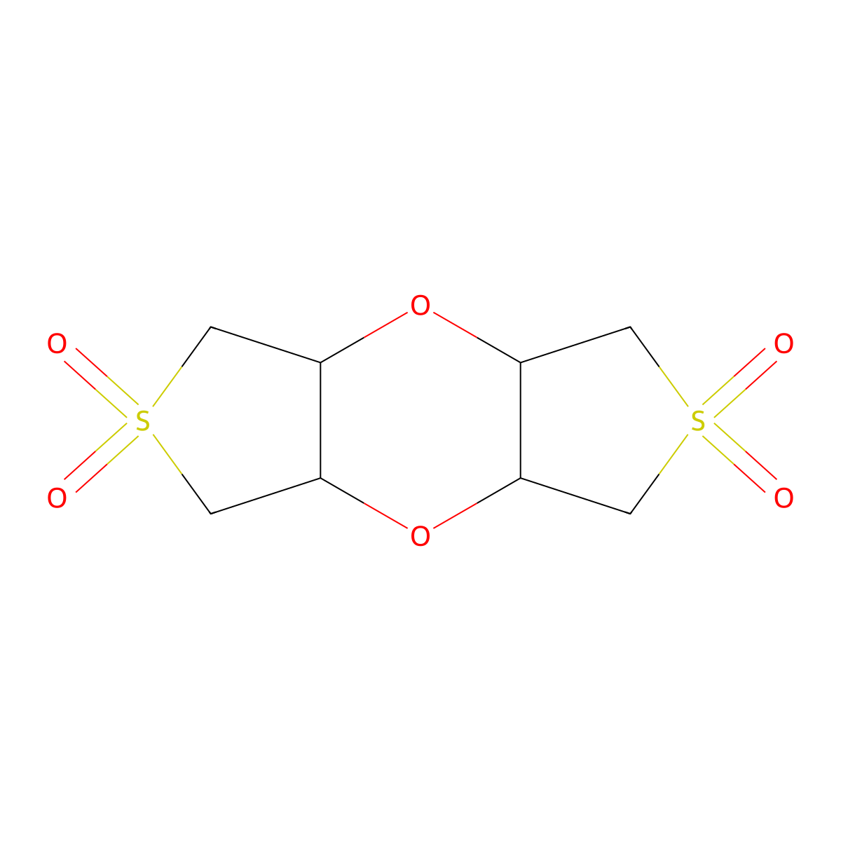 Octahydrobisthieno[3,4-b:3',4'-e][1,4]dioxine 2,2,6,6-tetraoxide molecular structure, CAS 36791-75-0