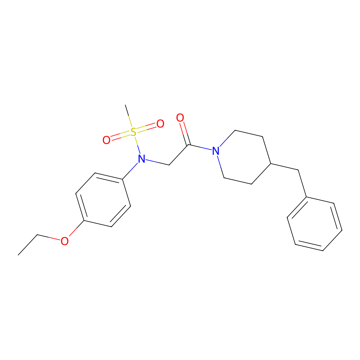 N-[2-(4-benzylpiperidin-1-yl)-2-oxoethyl]-N-(4-ethoxyphenyl)methanesulfonamide molecular structure, CAS 367919-83-3
