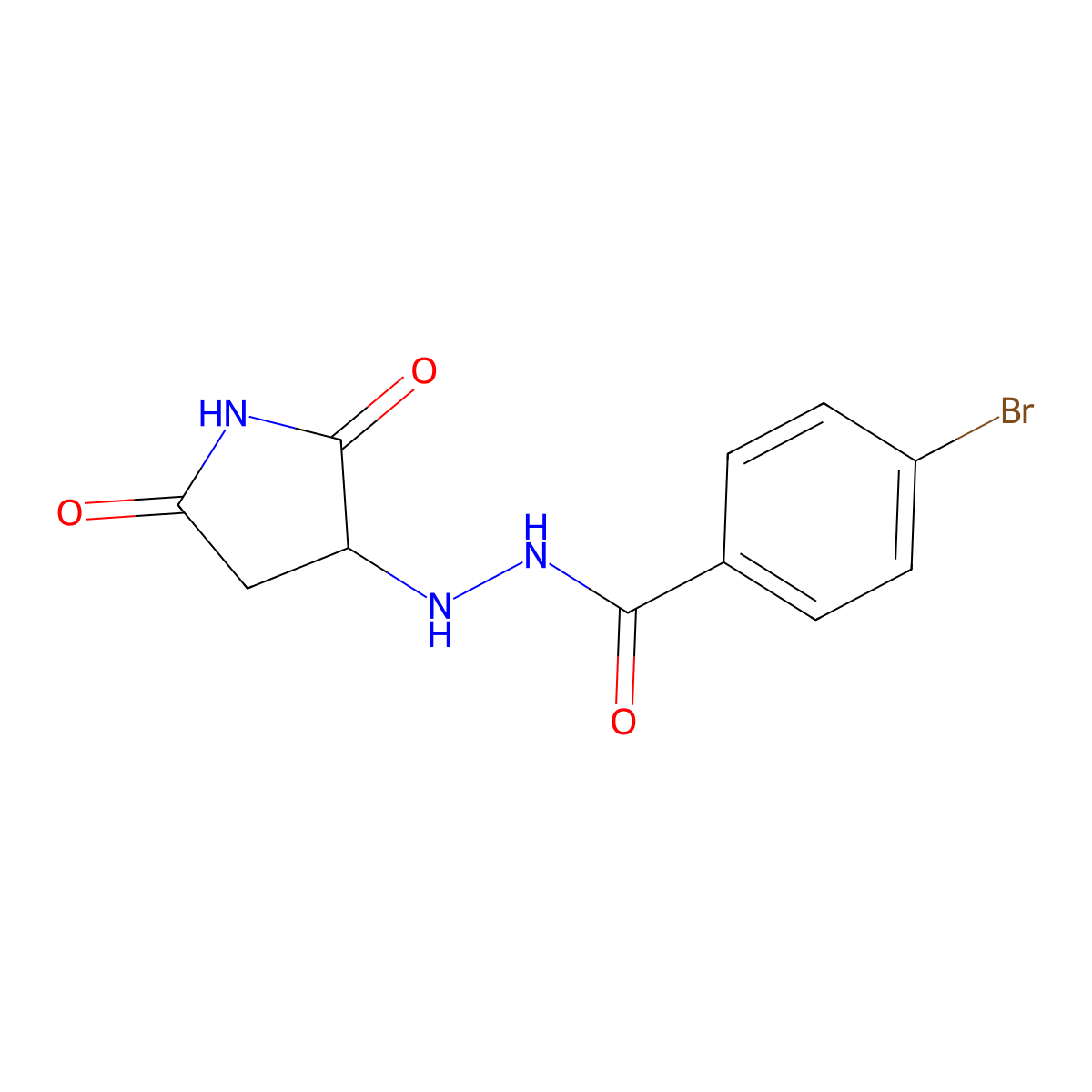 4-bromo-N'-(2,5-dioxopyrrolidin-3-yl)benzohydrazide molecular structure, CAS 367926-08-7