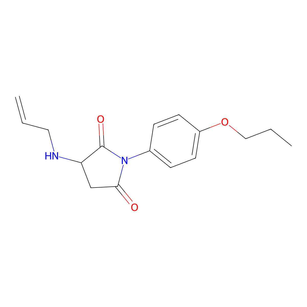 3-(Prop-2-enylamino)-1-(4-propoxyphenyl)pyrrolidine-2,5-dione molecular structure, CAS 367926-13-4
