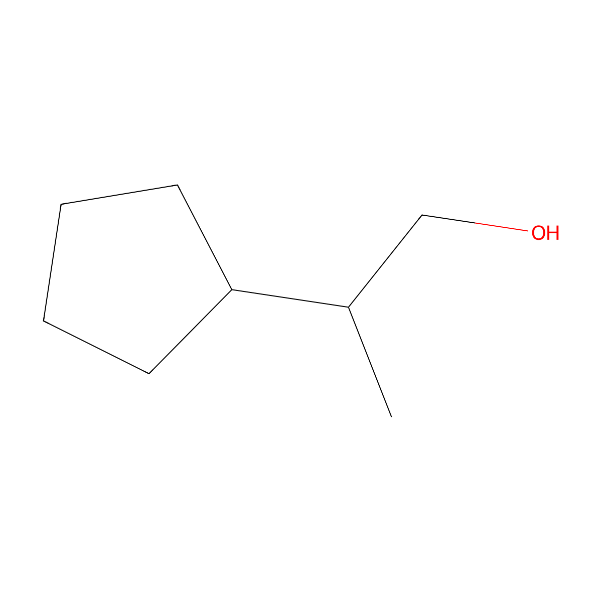 2-Cyclopentylpropan-1-ol molecular structure, CAS 36794-65-7