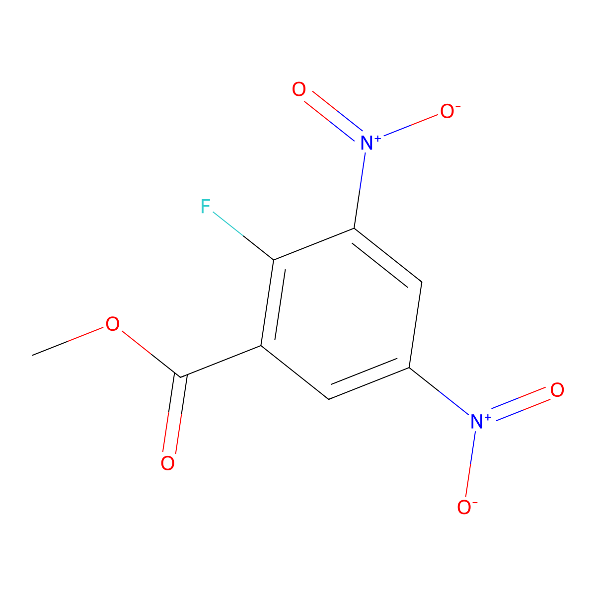 Methyl 2-fluoro-3,5-dinitrobenzoate molecular structure, CAS 367946-80-3