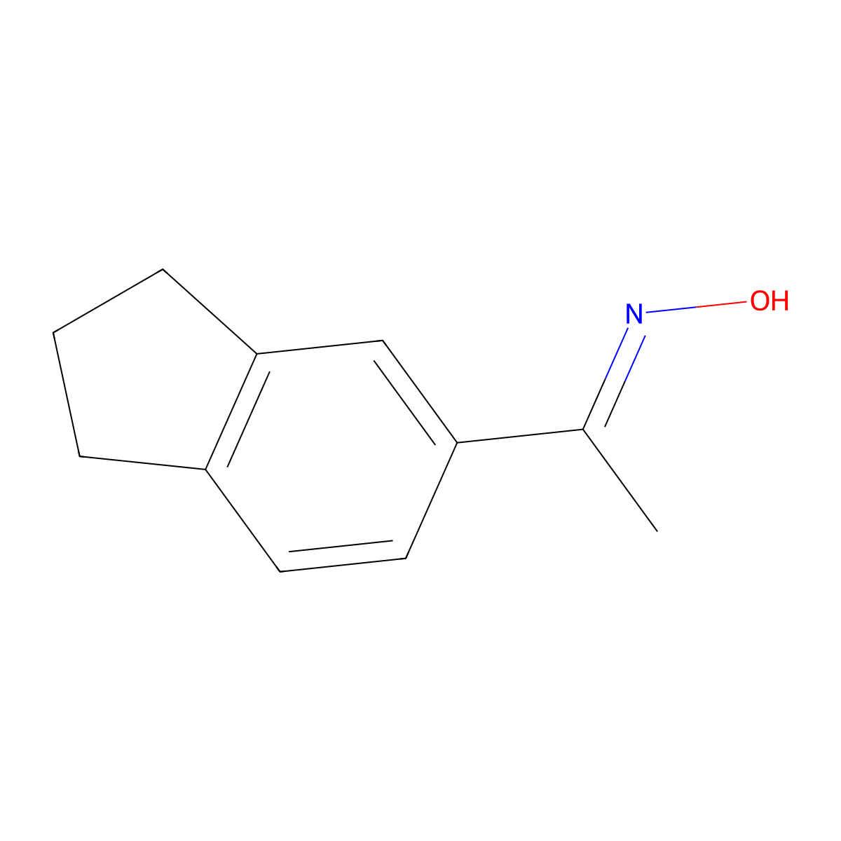 5-Acetohydroximoylindane molecular structure, CAS 36795-33-2