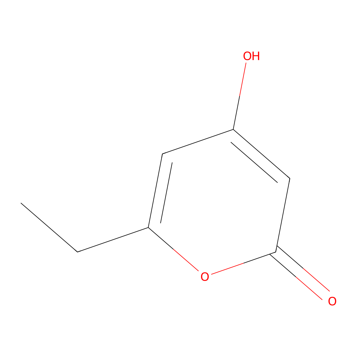 6-Ethyl-4-hydroxy-2H-pyran-2-one molecular structure, CAS 36795-97-8