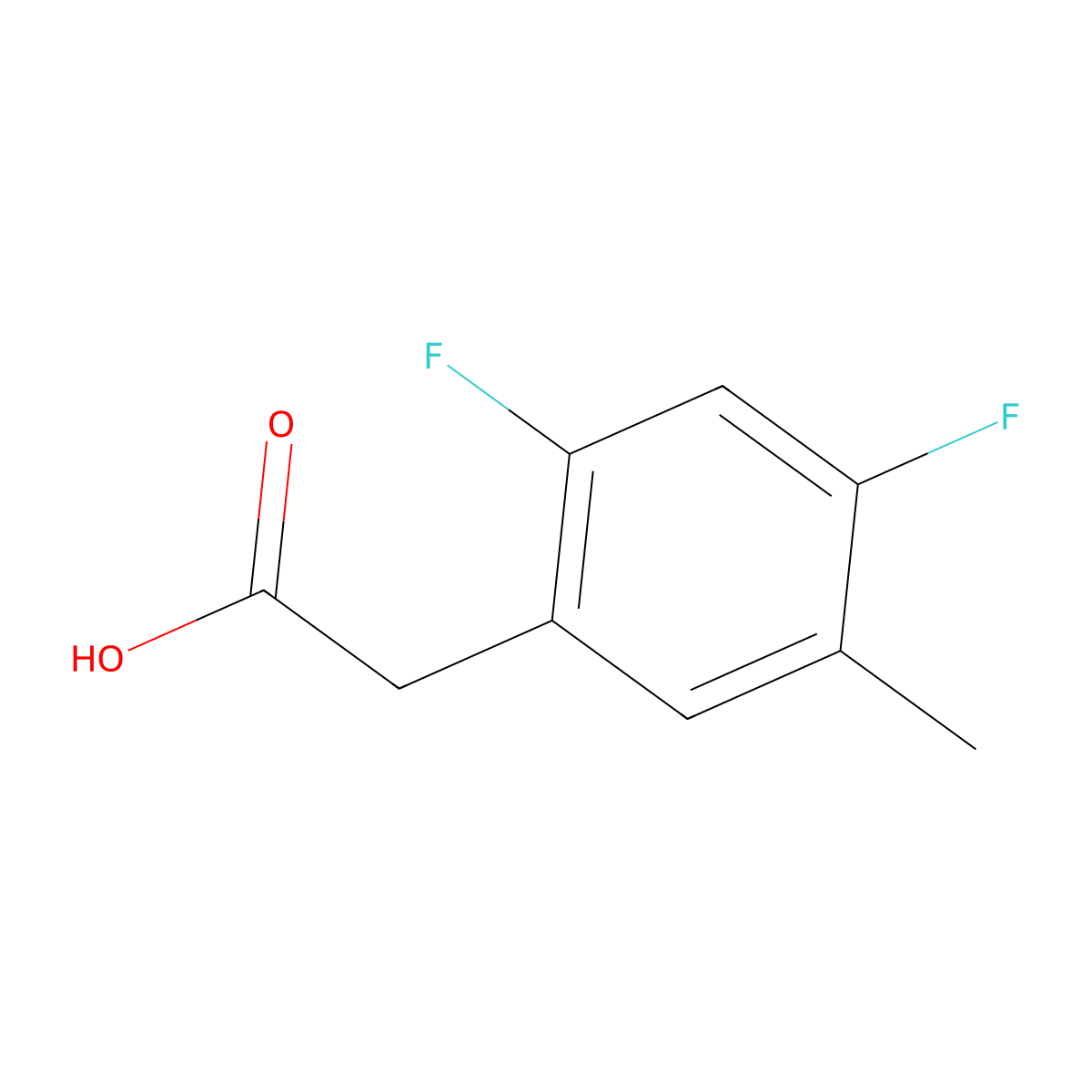 2-(2,4-Difluoro-5-methylphenyl)acetic acid molecular structure, CAS 367955-02-0