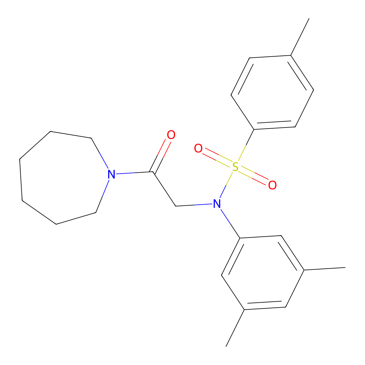 N-[2-(azepan-1-yl)-2-oxoethyl]-N-(3,5-dimethylphenyl)-4-methylbenzenesulfonamide molecular structure, CAS 367959-78-2