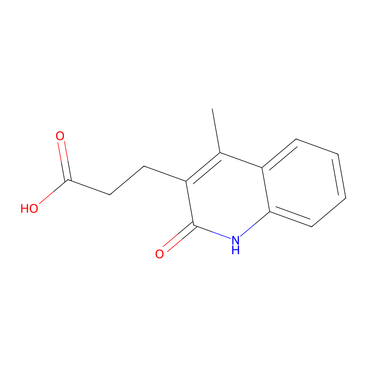 3-(2-Hydroxy-4-methylquinolin-3-yl)propanoic acid molecular structure, CAS 36796-90-4