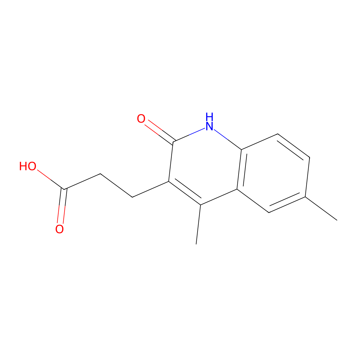 3-(2-Hydroxy-4,6-dimethylquinolin-3-yl)propanoic acid molecular structure, CAS 36796-92-6