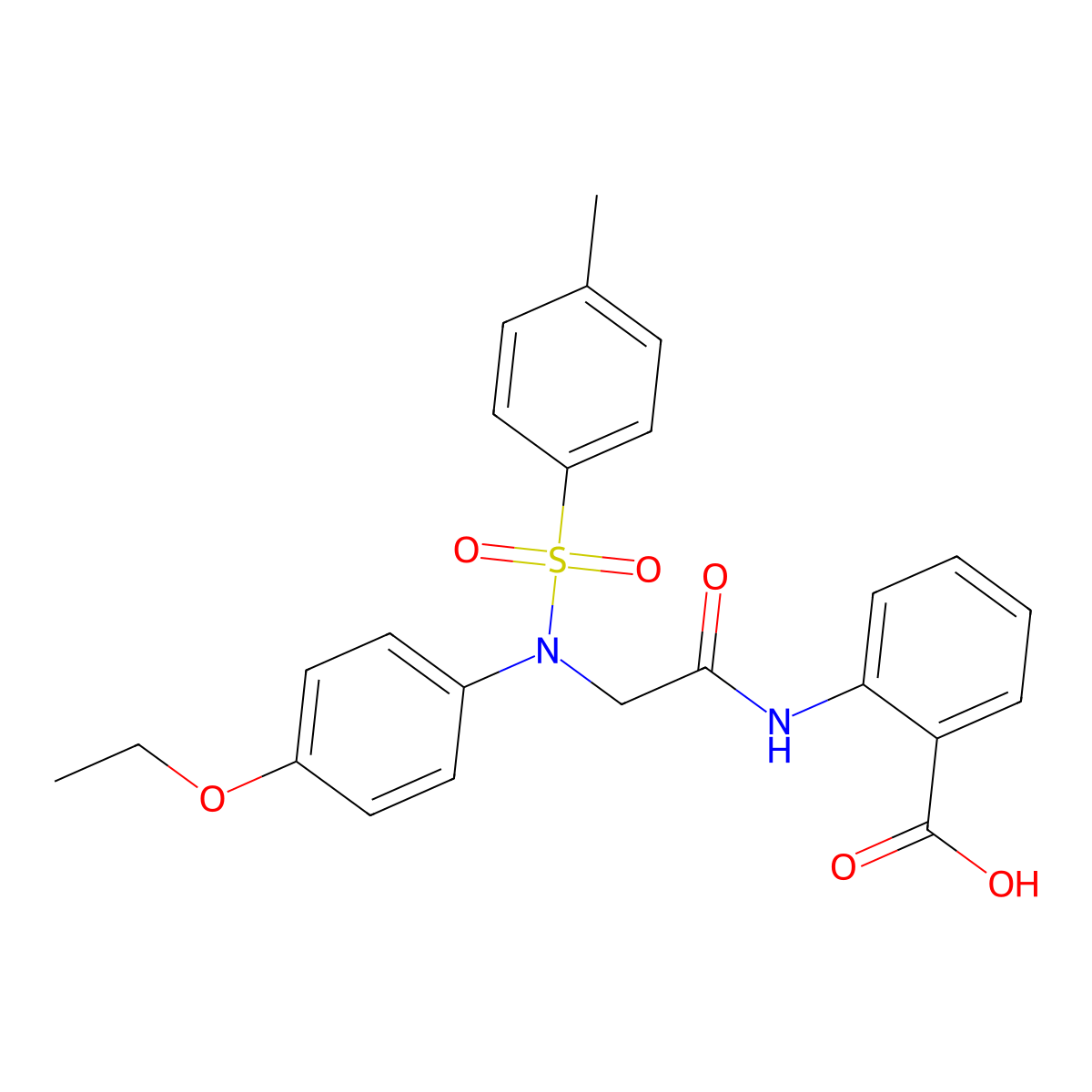 2-({N-(4-ethoxyphenyl)-N-[(4-methylphenyl)sulfonyl]glycyl}amino)benzoic acid molecular structure, CAS 367963-17-5
