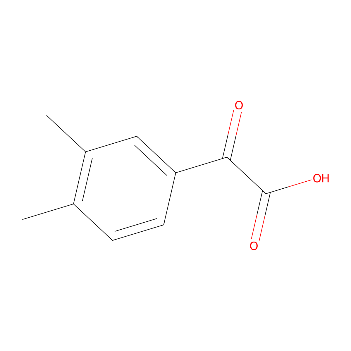 3,4-Dimethylphenylglyoxylic acid molecular structure, CAS 36799-48-1