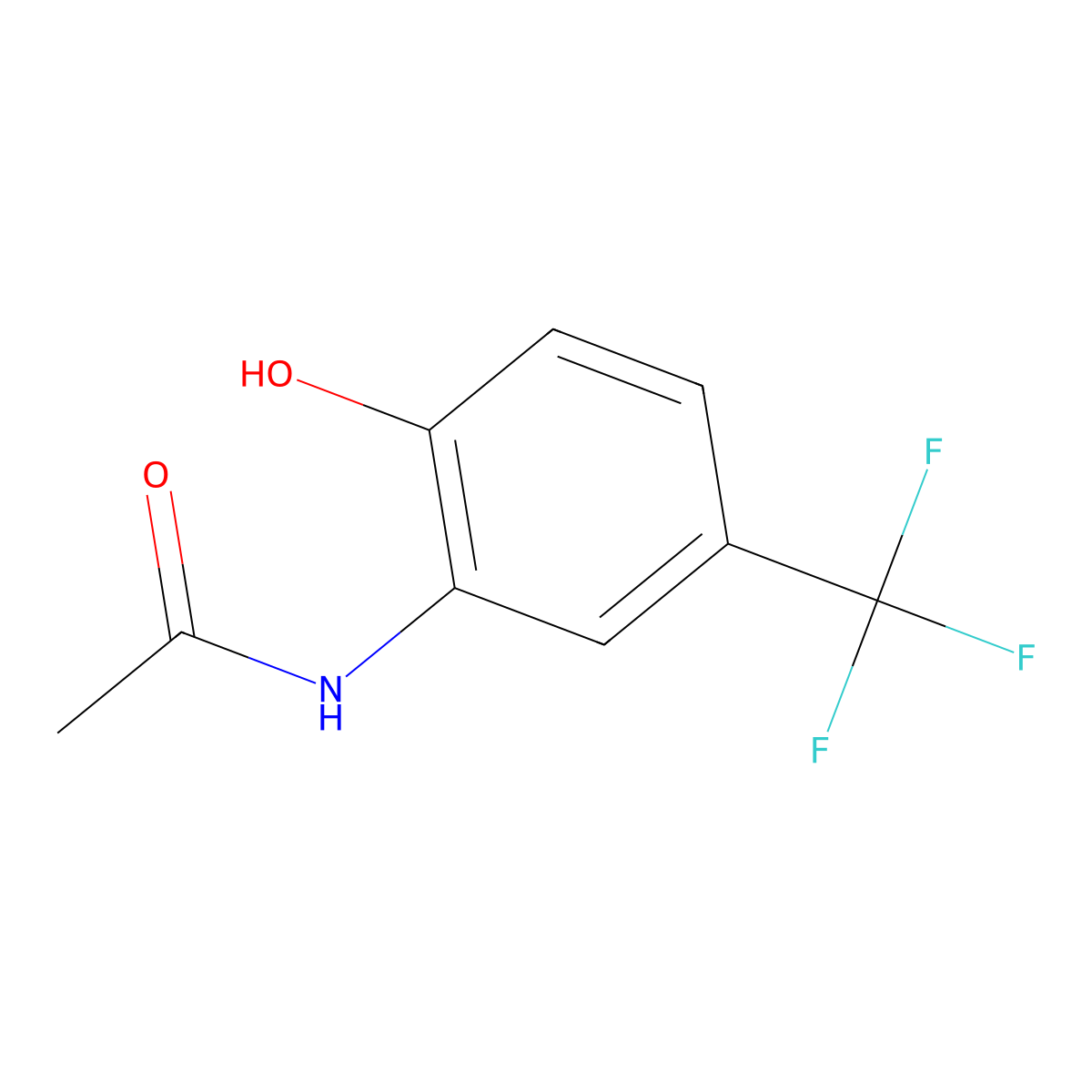 N-[2-hydroxy-5-(trifluoromethyl)phenyl]acetamide molecular structure, CAS 368-11-6