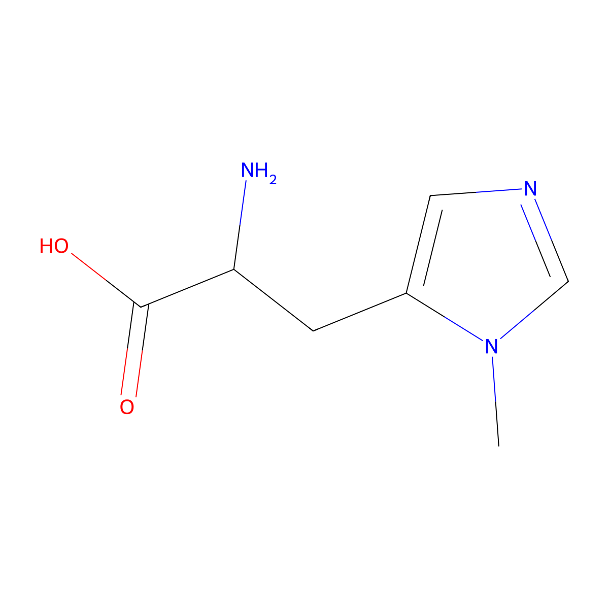 3-Methyl-L-Histidine molecular structure, CAS 368-16-1