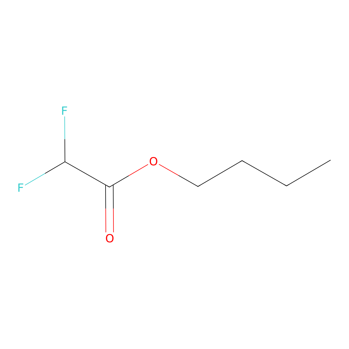 Butyl 2,2-difluoroacetate molecular structure, CAS 368-35-4