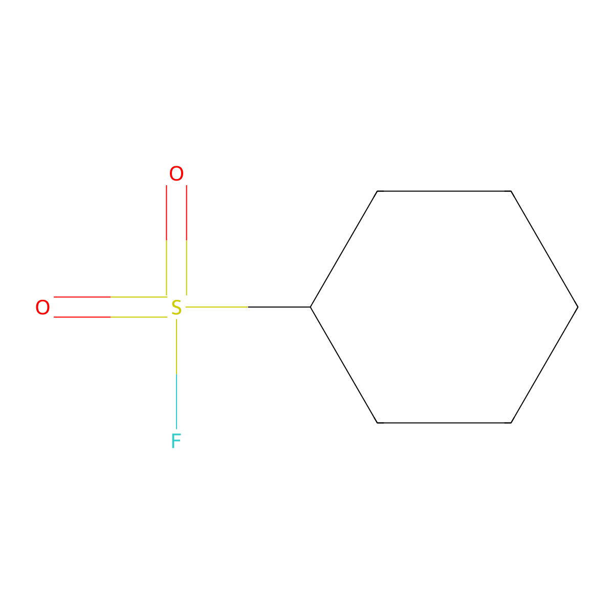 Cyclohexanesulfonyl fluoride molecular structure, CAS 368-42-3