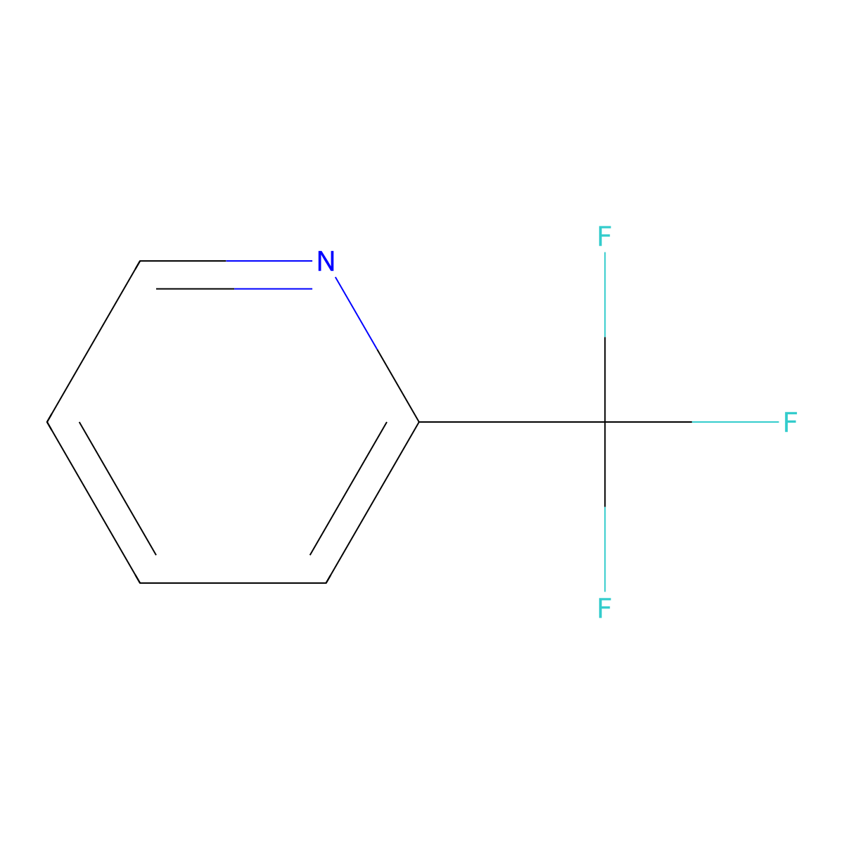 Trifluoromethylpyridine molecular structure, CAS 368-48-9
