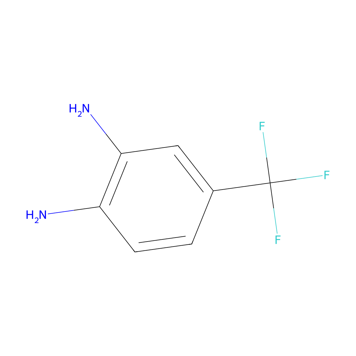 4-Trifluoromethyl-1,2-phenylenediamine molecular structure, CAS 368-71-8
