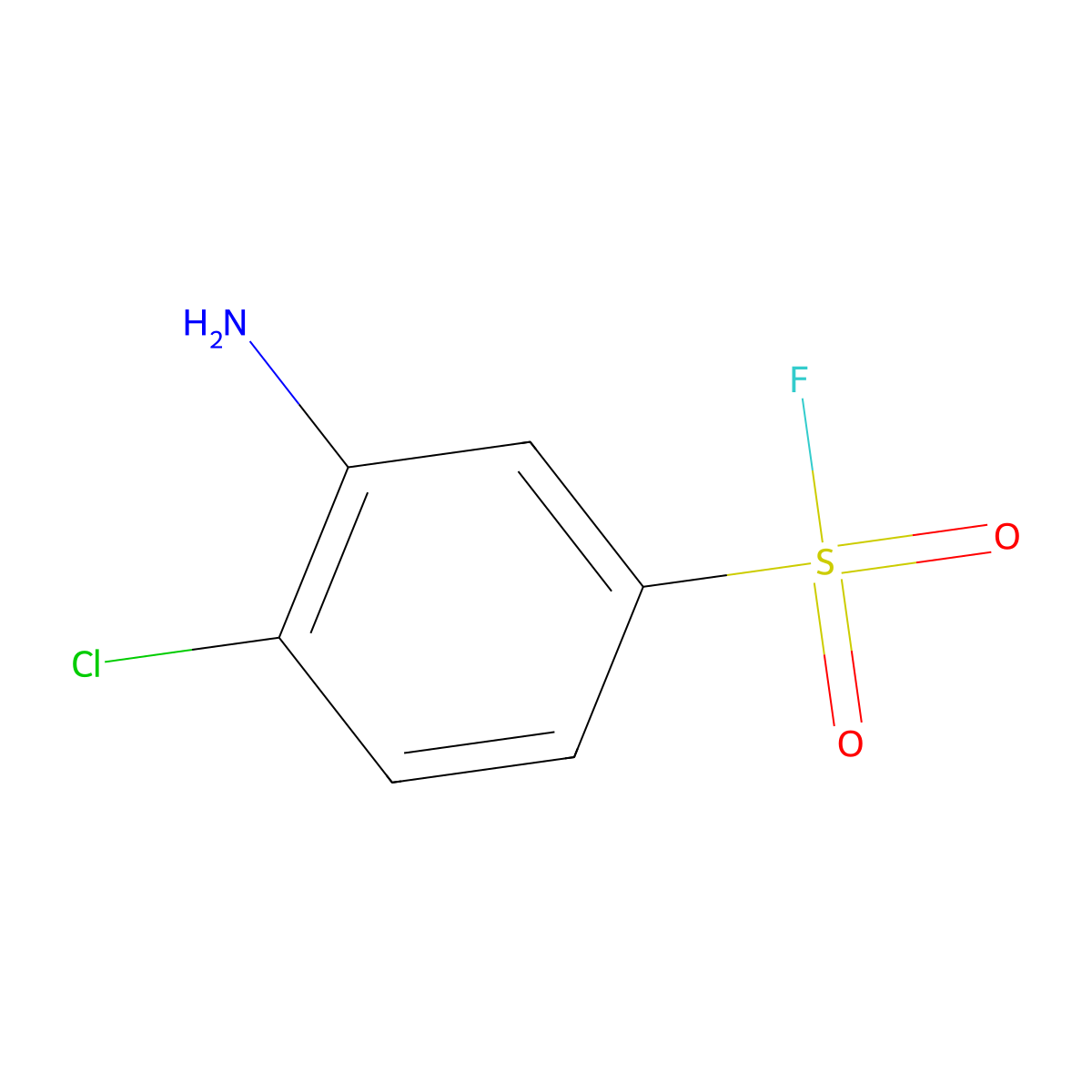 3-Amino-4-chlorobenzenesulphonyl fluoride molecular structure, CAS 368-72-9